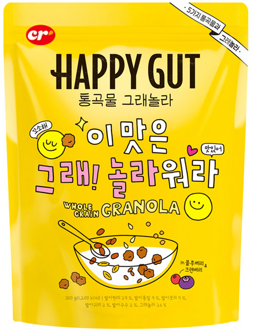 씨알로 해피갓 통곡물 그래놀라, 1개, 300g