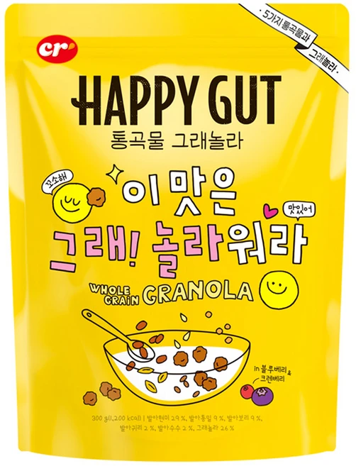 씨알로 해피갓 통곡물 그래놀라, 1개, 300g - 쿠팡