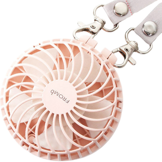 프롬비 핸즈프리 휴대용 선풍기 아이스볼, HF3201FST, INDI PINK