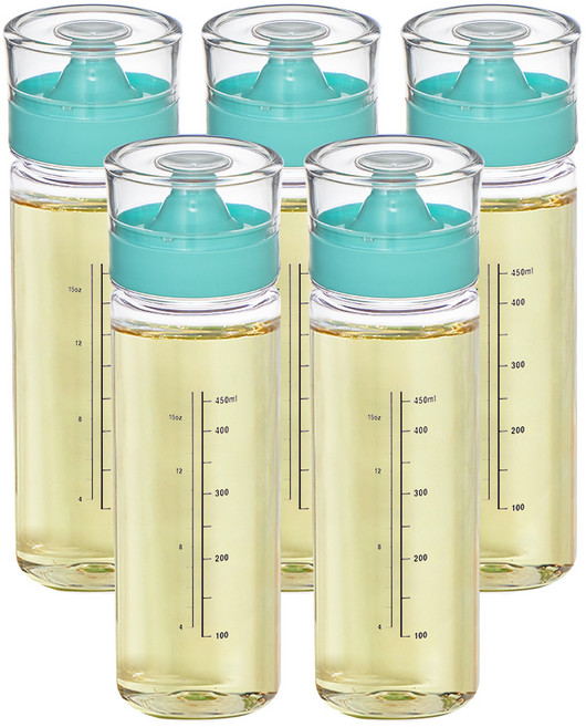 씨밀렉스 실리콘 오일 양념병 민트, 500ml, 5개