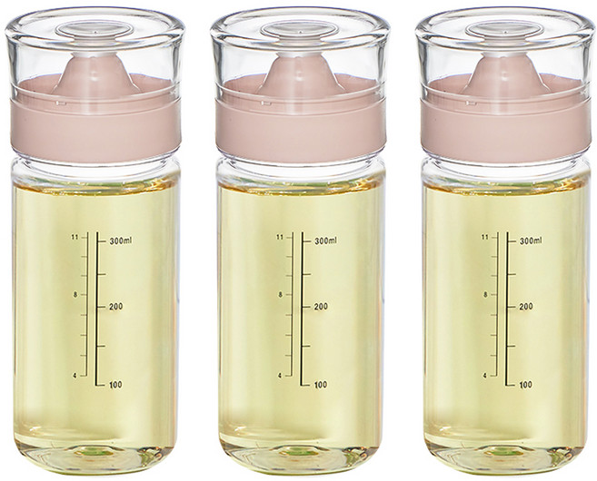 씨밀렉스 실리콘 오일 양념병 핑크, 350ml, 3개