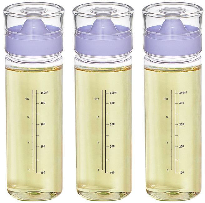 씨밀렉스 실리콘 오일 양념병 퍼플, 500ml, 3개