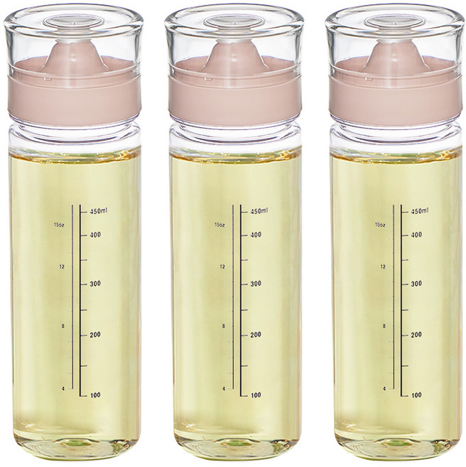 씨밀렉스 실리콘 오일 양념병 핑크, 500ml, 3개