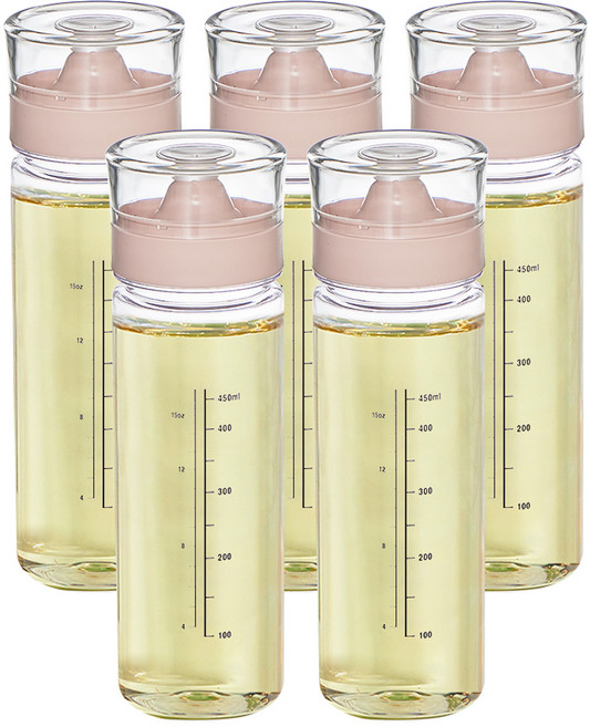 씨밀렉스 실리콘 오일 양념병 핑크, 500ml, 5개