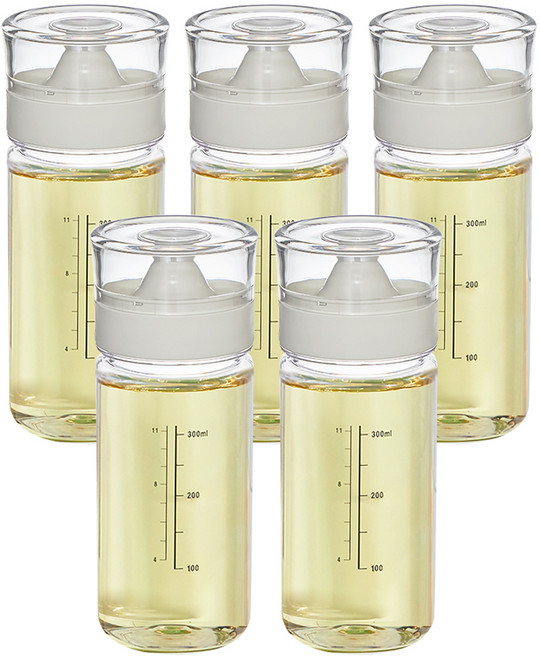 씨밀렉스 클로일 실리콘 오일 양념병 화이트, 350ml, 5개