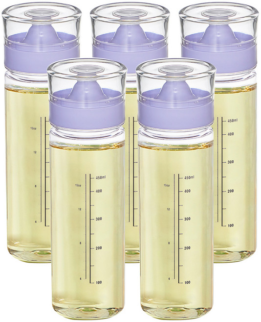 씨밀렉스 실리콘 오일 양념병 퍼플, 500ml, 5개