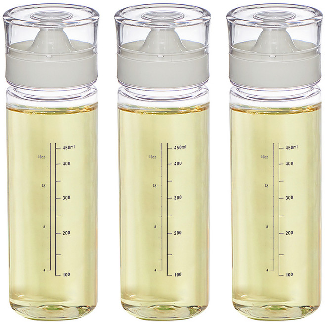 씨밀렉스 클로일 실리콘 오일 양념병 화이트, 500ml, 3개