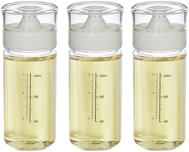 씨밀렉스 클로일 실리콘 오일 양념병 화이트, 350ml, 3개