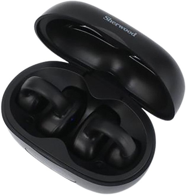 셔우드 귀걸이 클립형 블루투스 5.3 무선 이어셋, IS-WBT01, 블랙