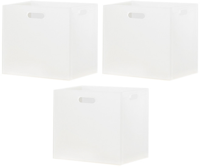 한샘 폴리 큐브 바스켓, 반투명, 3개