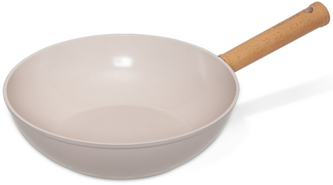 bella cuisine Plumbell IH 電磁爐用陶瓷宮廷鍋炒鍋, 1個, 直徑28cm