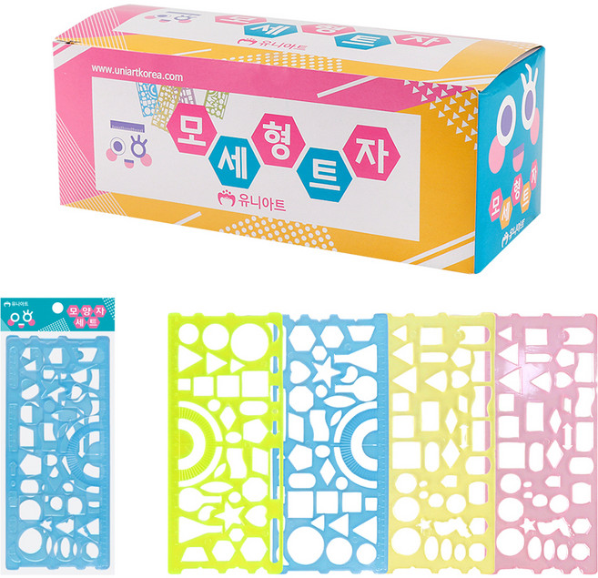 유니아트 모양자 24p 세트, 랜덤발송, 1세트