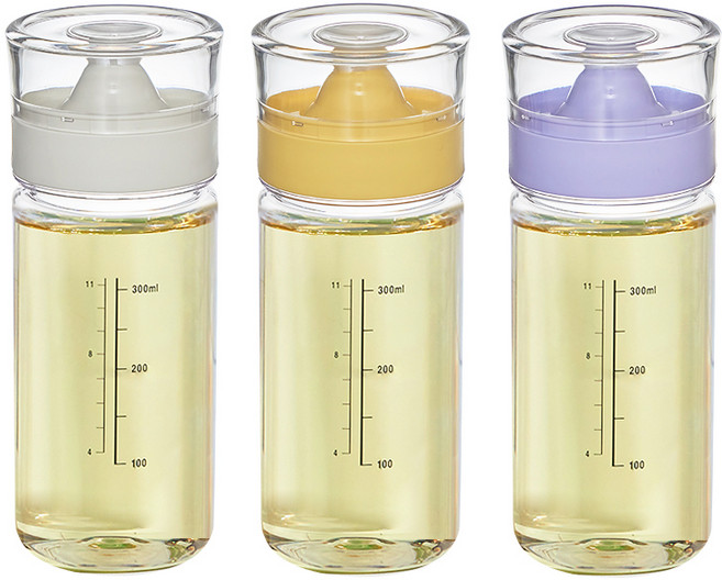 씨밀렉스 깨짐 없는 식물성 소재 실리콘 오일병 3종, 350ml, 3개