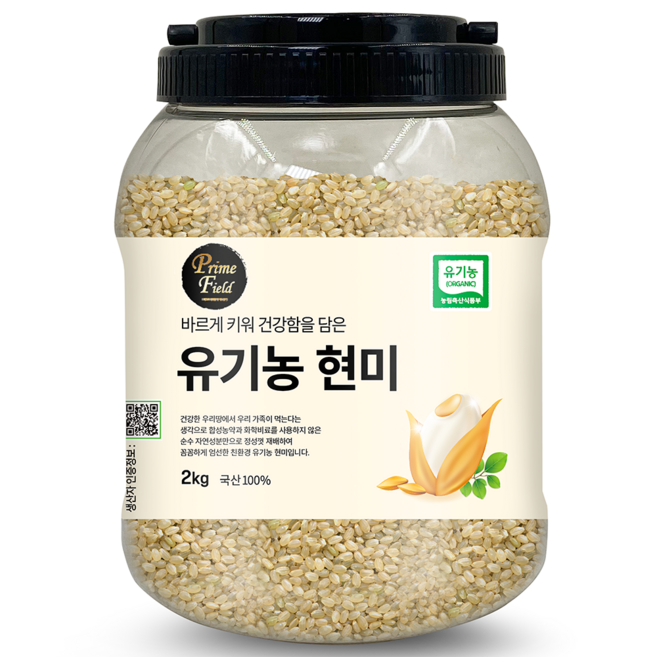 Prime Field 유기농 현미, 2kg, 1개