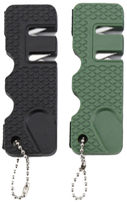 체이스마이홈 아웃도어 휴대용 칼갈이 2종 세트, 블랙, 그린, 1세트