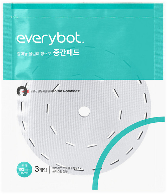 에브리봇 일회용 물걸레 청소포 중간패드 3p, 1개