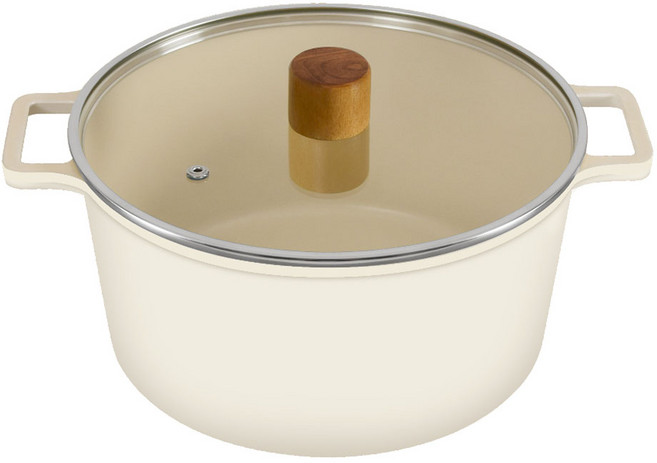 드림셰프 OSLO 인덕션 크리엠 IH 세라믹 곰솥냄비, 24cm, 혼합색상, 1개