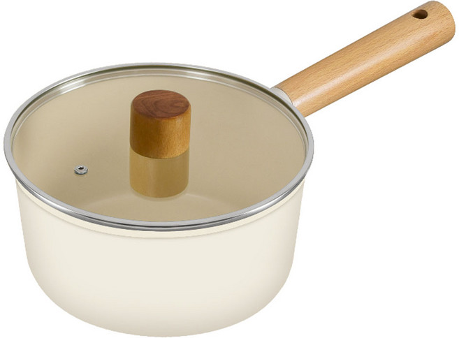 OSLO 인덕션 크리엠 세라믹 편수냄비, 18cm, 혼합색상, 1개