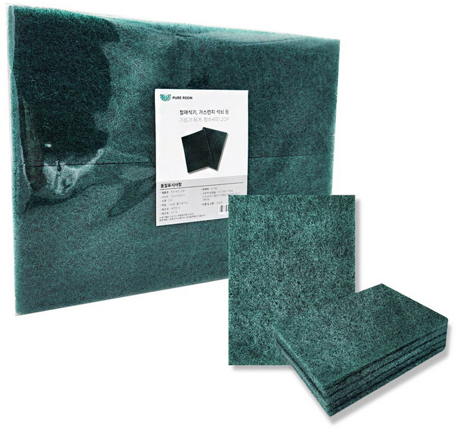 퓨어룸 국산 다용도 청 수세미, 1개, 20개입