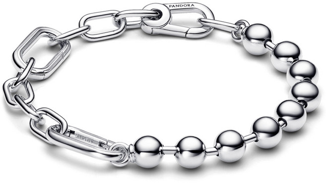 판도라 여성용 미 메탈 비드 앤 링크 체인 브레이슬릿 팔찌 592793C00 +쇼핑백+메시지카드+품질보증서(백화점A/S)