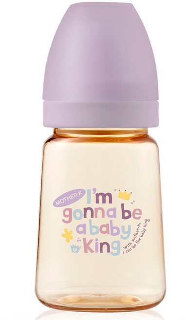 마더케이 베이직 PPSU 무꼭지 젖병 베베, 라일락, 180ml, 1개
