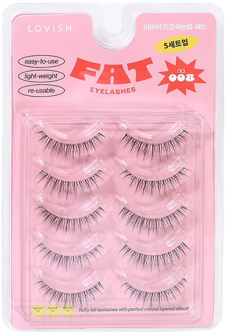 러비쉬 FAT 인조 속눈썹, 08호, 1개