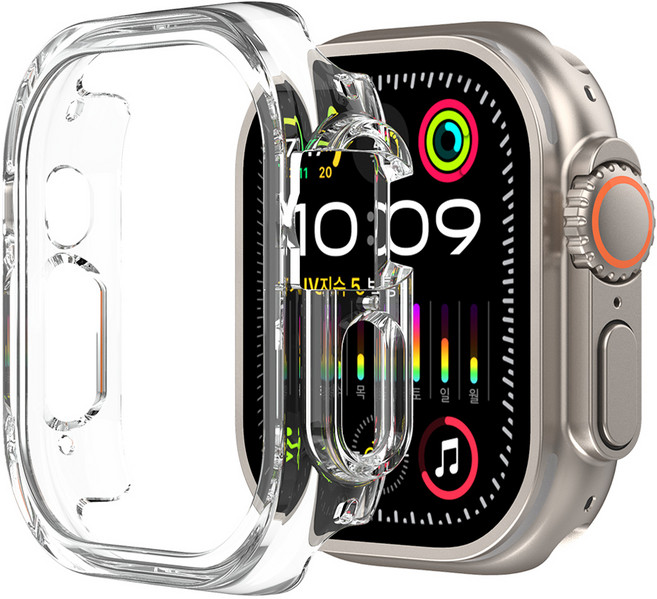 랩씨 풀커버 하드커버 스마트워치 슬림 케이스, 투명, 1개