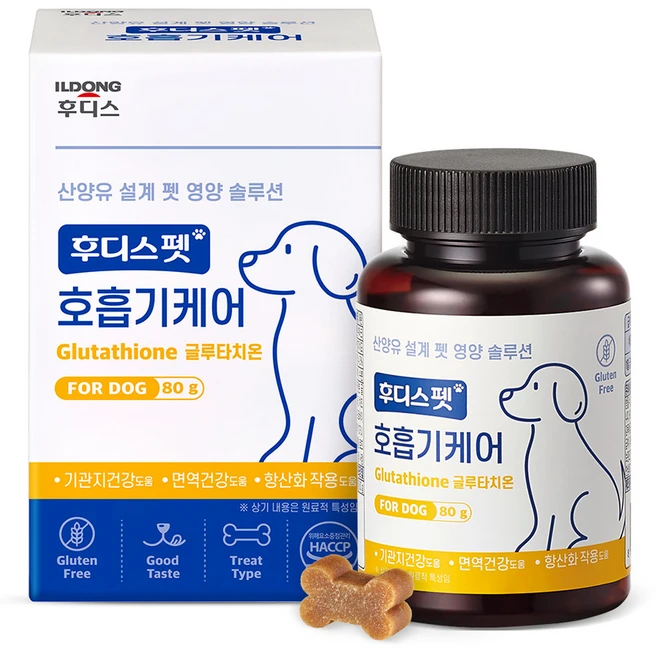 후디스펫 강아지 영양제, 80g, 호흡기/기관지, 1개 - 쿠팡