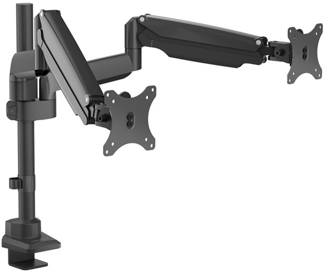 cameLmounT 高級貼壁式雙螢幕支架, 1個, 黑色