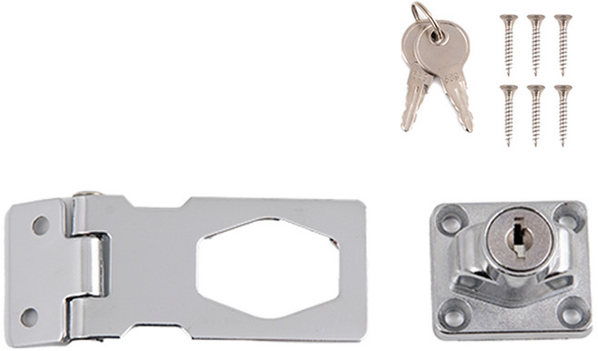 철물대장 다용도 잠금장치 키걸고리 세트 소, 실버, 1세트