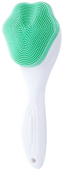 The해피앤 실리콘 세안 마사지 수동 클렌징 브러쉬, 그린, 1개