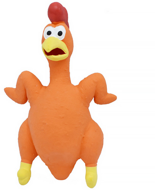 파스텔펫 강아지 스크림 꼬꼬 삑삑이 장난감, 오렌지, 1개