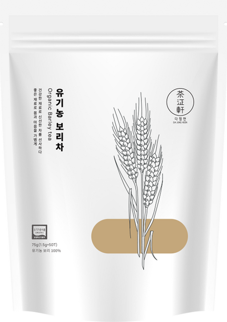 大正軒 有機大麥茶 50p, 50入, 1.5g, 1個