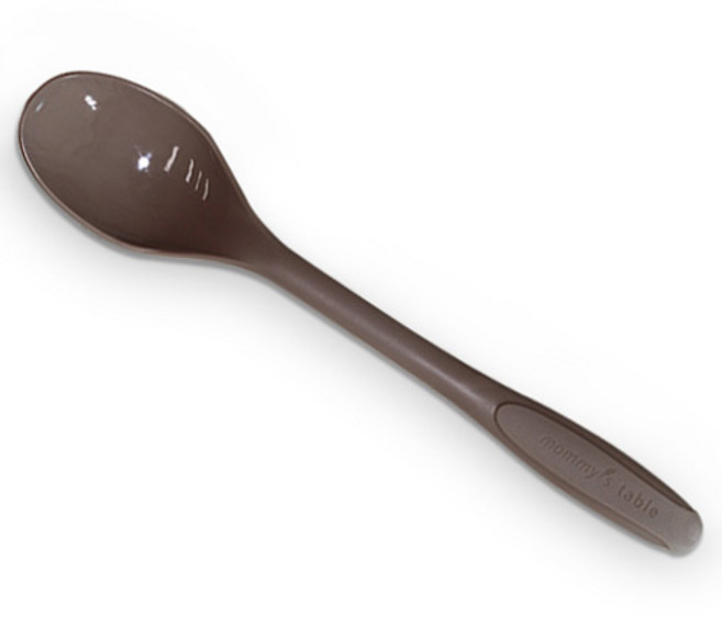 마미스테이블 푸드그레이드 실리콘 요리용 숟가락, 베어브라운, 단품