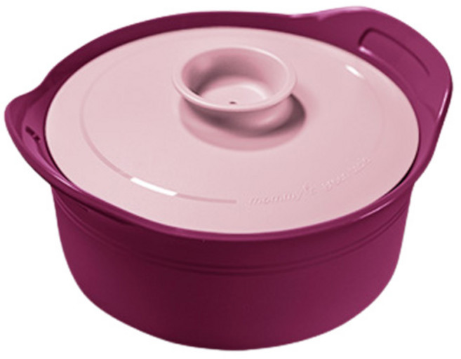 마미스테이블 매직 스티머 실리콘 계란찜 전자렌지쿠커 용기 S 400ml, 로즈와인, 1개