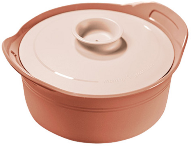 마미스테이블 매직 스티머 실리콘 계란찜 전자렌지쿠커 용기 L 1000ml, 아몬드피치, 1개