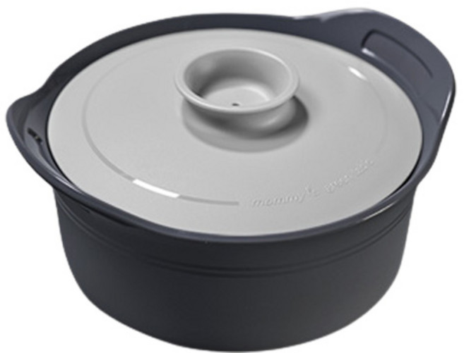 마미스테이블 매직 스티머 실리콘 계란찜 전자렌지쿠커 용기 S 400ml, 스톤그레이, 1개