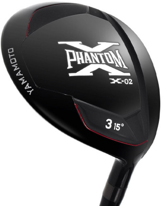 야마모토 남성용 팬텀 페어웨이우드 블랙 3번 X-02 + 헤드커버, S, 15도