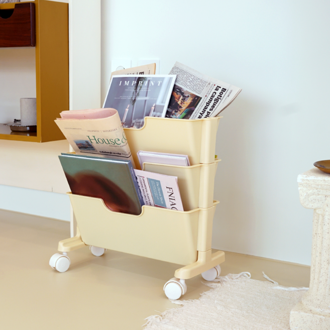 보노하우스 베이직 북트롤리, 버터, 3단