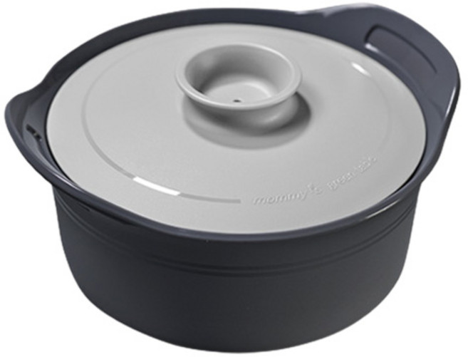 마미스테이블 매직 스티머 실리콘 계란찜 전자렌지쿠커 용기 L 1000ml, 스톤그레이, 1개