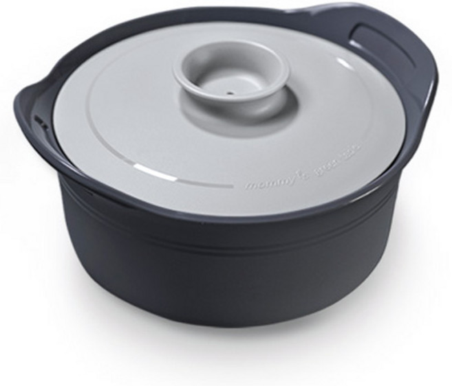 마미스테이블 실리콘 매직 스티머 M(550ml), 매직스티머 M 스톤그레이, 스톤그레이, 1개