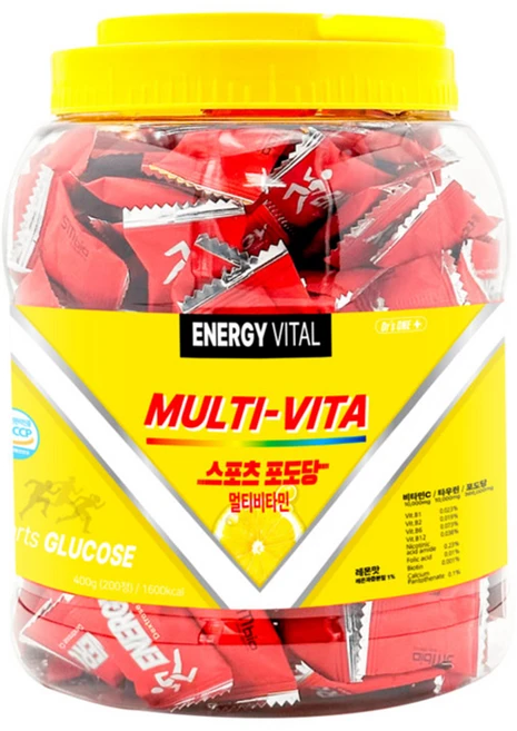 메디영 에너지바이탈 스포츠 포도당 멀티 비타민 200정, 400g, 1개 - 쿠팡