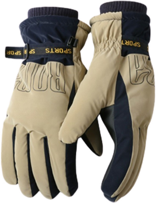 리버폭스 오토바이 라이더 스키겸용 스마트터치 방한장갑, 옐러우