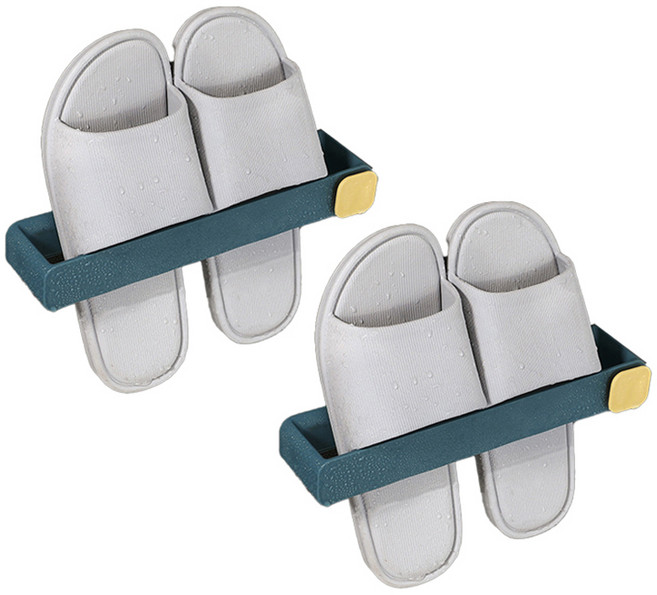 헤라우스점핑 욕실 슬리퍼 실내화 거치대, 딥그린, 2개