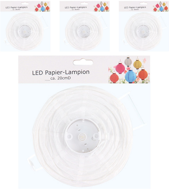 유니아트 한지 전등갓 LED 세트, 혼합색상, 4세트