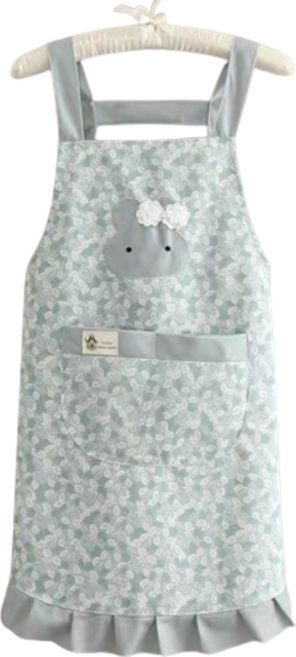 헬로젬 플라워 래빗 H형 앞치마, 민트, 1개