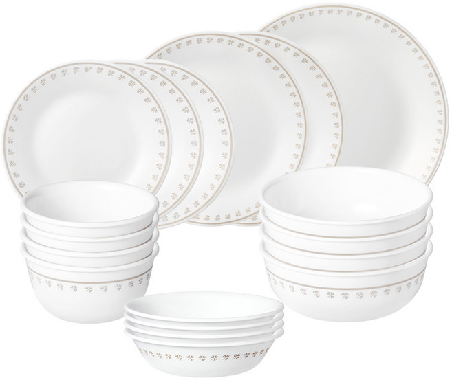 코렐 원형 4인 홈세트 18p, 리틀클로버, 식기 18p, 1세트