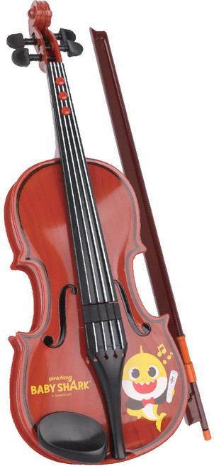 바니랜드 핑크퐁 아기상어 멜로디 바이올린 완구, 혼합색상, 1개