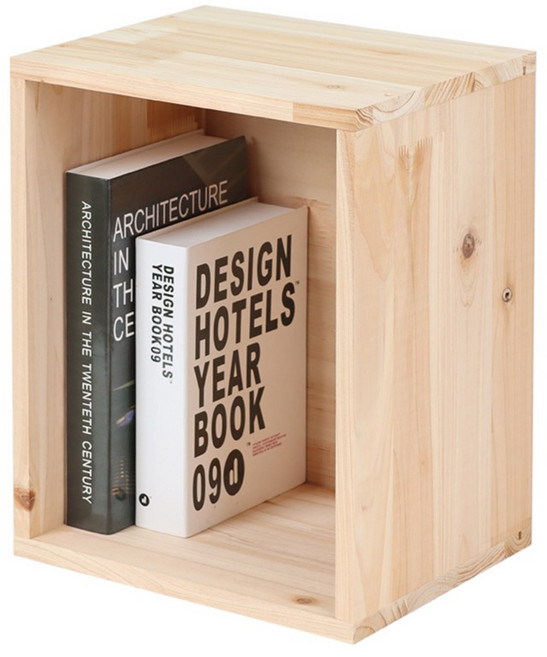 삼나무 우드블럭 공간박스 오픈형 중 300x240x370mm, 원목, 1개