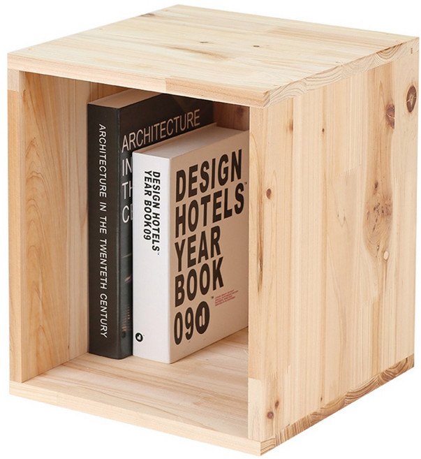 삼나무 우드블럭 공간박스 오픈형 대 300x300x350mm, 원목, 1개